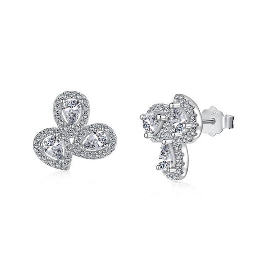 [Kincade Jewelry] Boucles d'oreilles ornées en forme de fleur et de poire