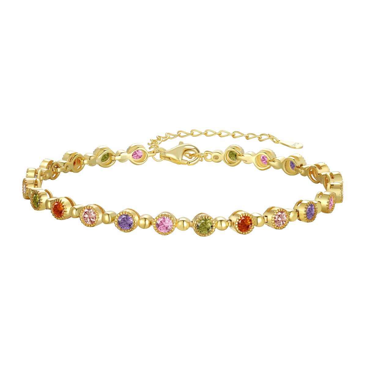 [Kincade Jewelrys] Bracelet de fête scintillant et exquis à coupe ronde
