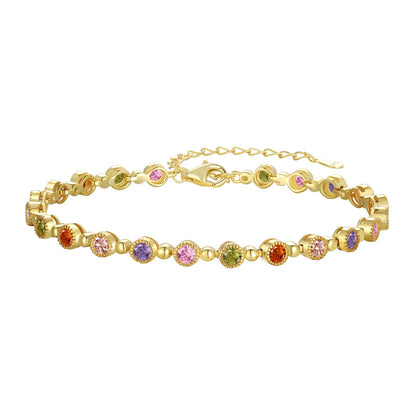 [Kincade Jewelrys] Bracelet de fête scintillant et exquis à coupe ronde