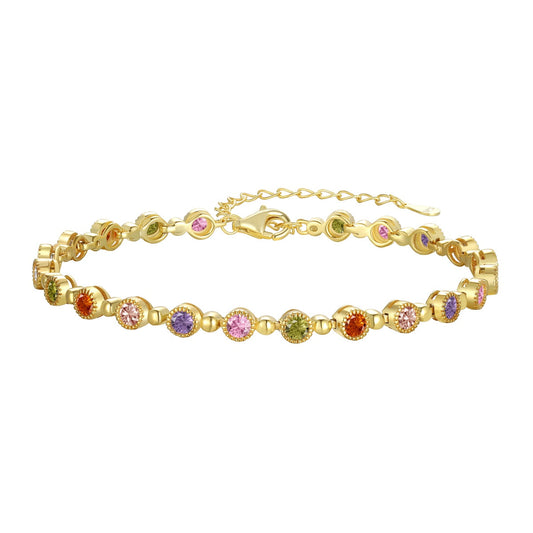 [Kincade Jewelrys] Bracelet de fête scintillant et exquis à coupe ronde