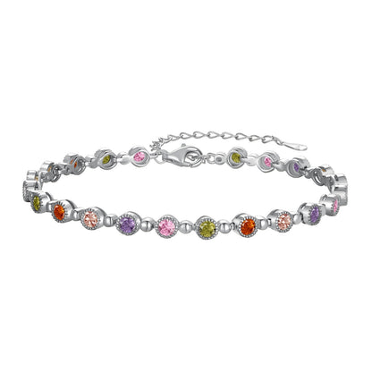 [Kincade Jewelrys] Bracelet de fête scintillant et exquis à coupe ronde