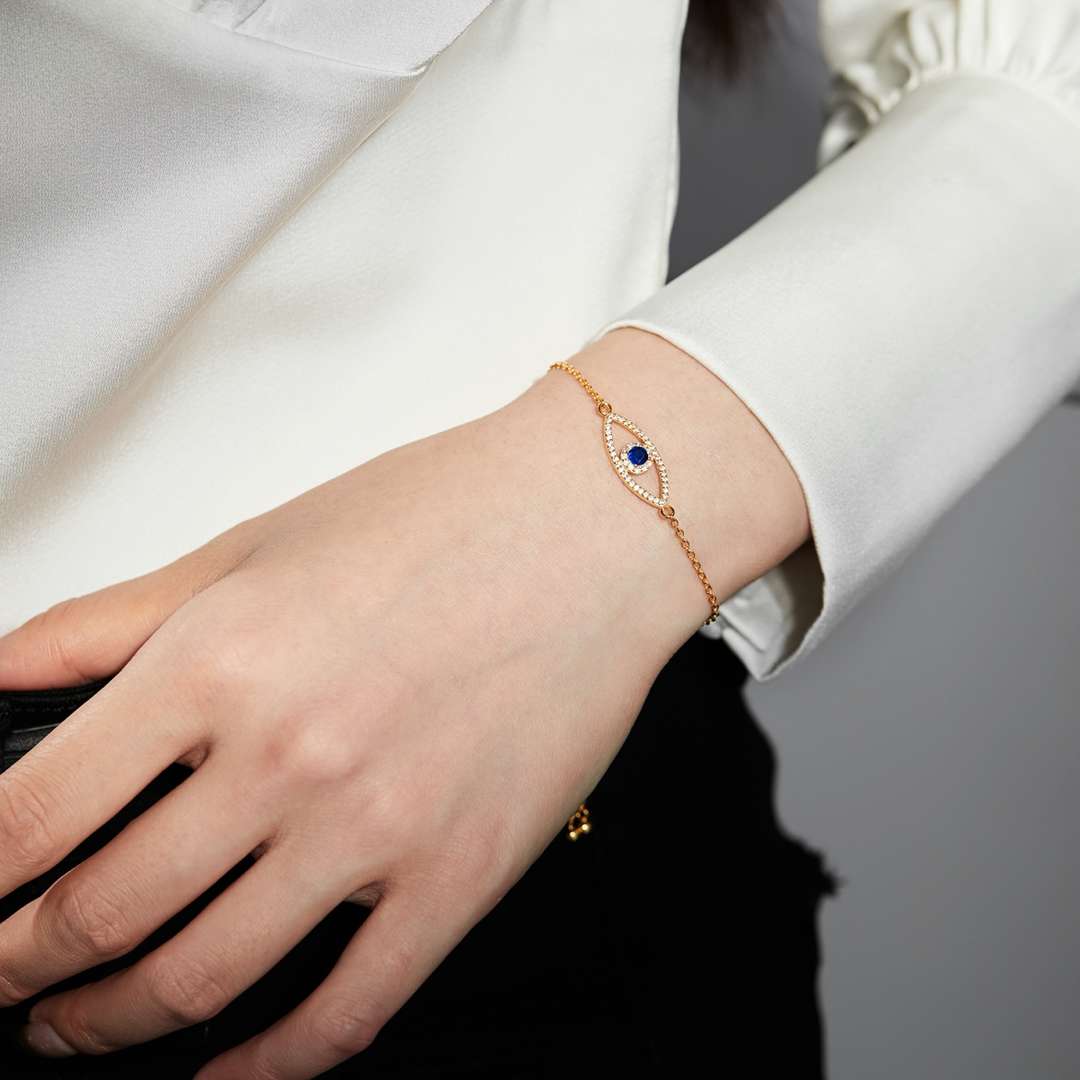 [Kincade Jewelrys] Bracelet creux œil du diable