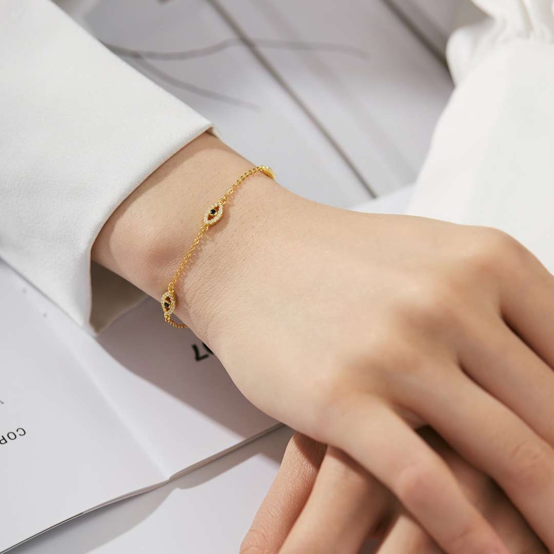 [Kincade Jewelrys] Collier pendentif en forme de mauvais œil