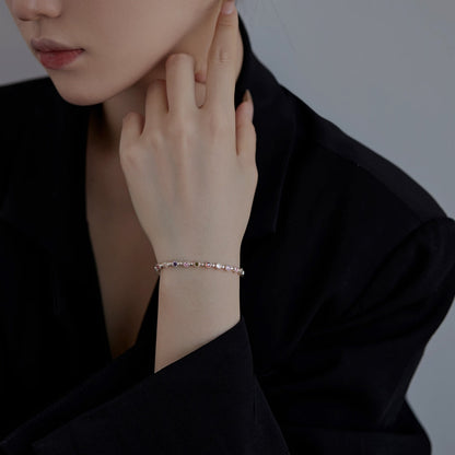 [Kincade Jewelrys] Bracelet de fête scintillant et exquis à coupe ronde