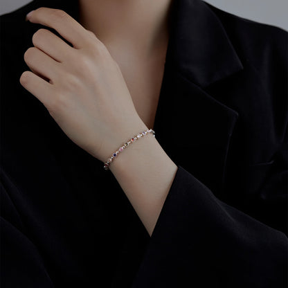 [Kincade Jewelrys] Bracelet de fête scintillant et exquis à coupe ronde