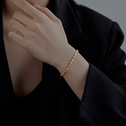 [Kincade Jewelrys] Bracelet de fête scintillant et exquis à coupe ronde