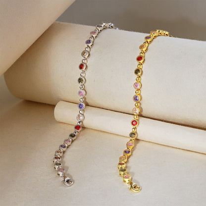 [Kincade Jewelrys] Bracelet de fête scintillant et exquis à coupe ronde