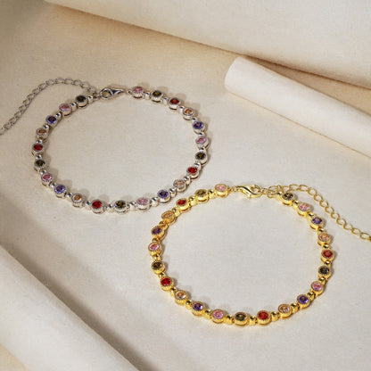 [Kincade Jewelrys] Bracelet de fête scintillant et exquis à coupe ronde