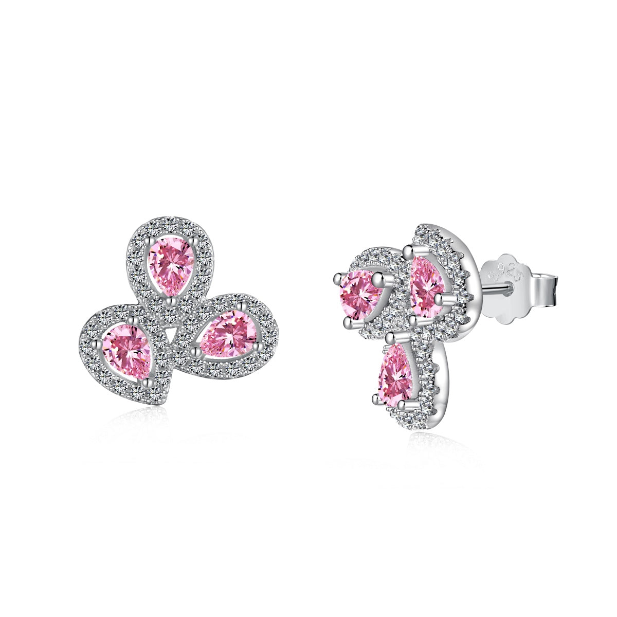 [Kincade Jewelry] Boucles d'oreilles ornées en forme de fleur et de poire