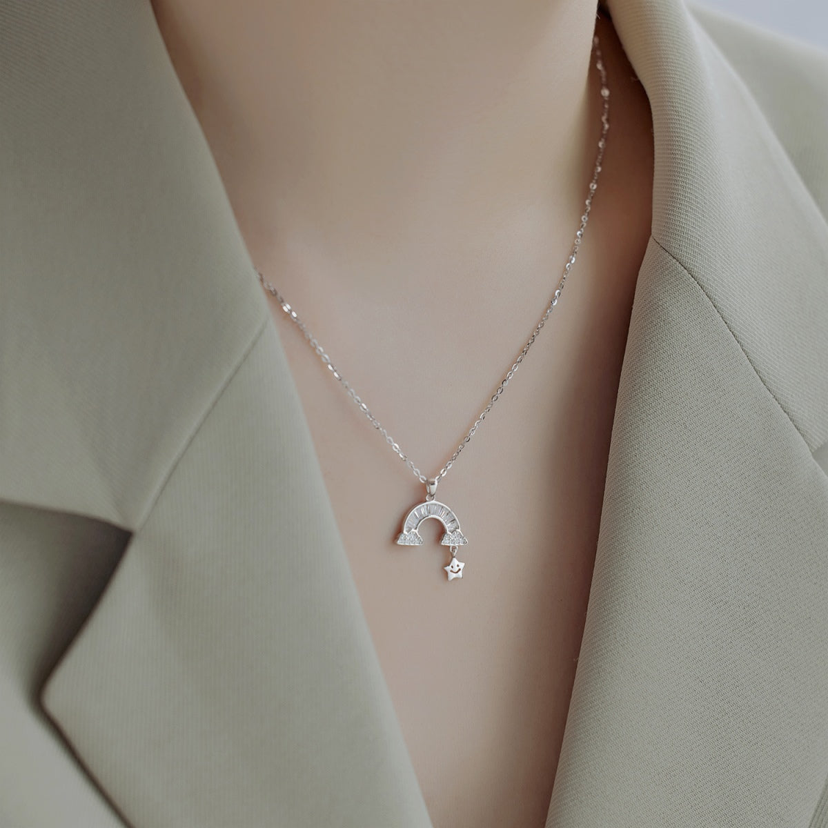 [Kincade Jewelrys] Collier étoile arc-en-ciel unique