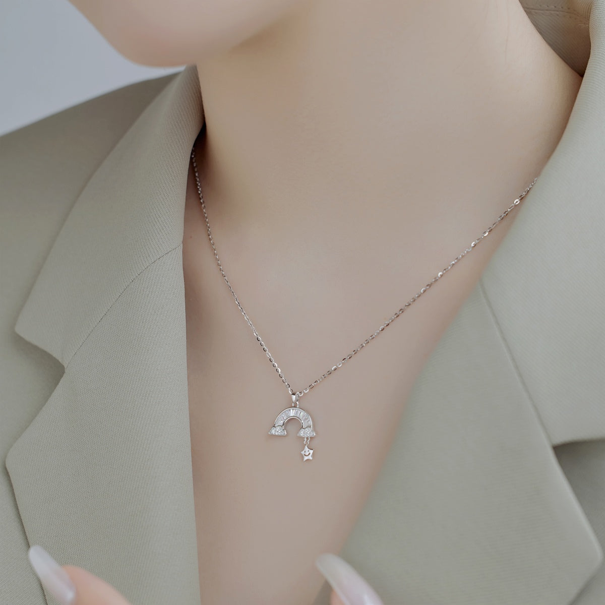 [Kincade Jewelrys] Collier étoile arc-en-ciel unique