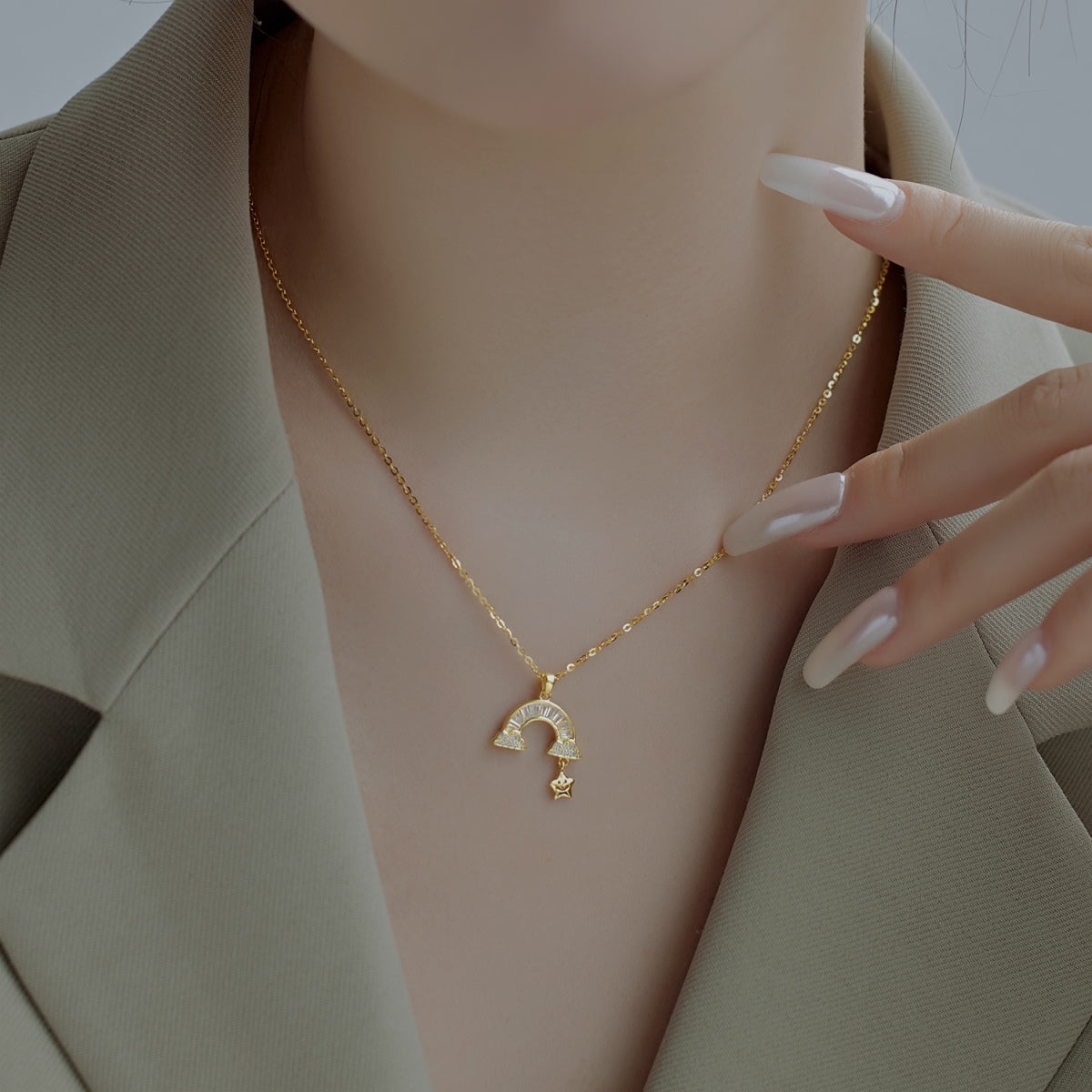 [Kincade Jewelrys] Collier étoile arc-en-ciel unique