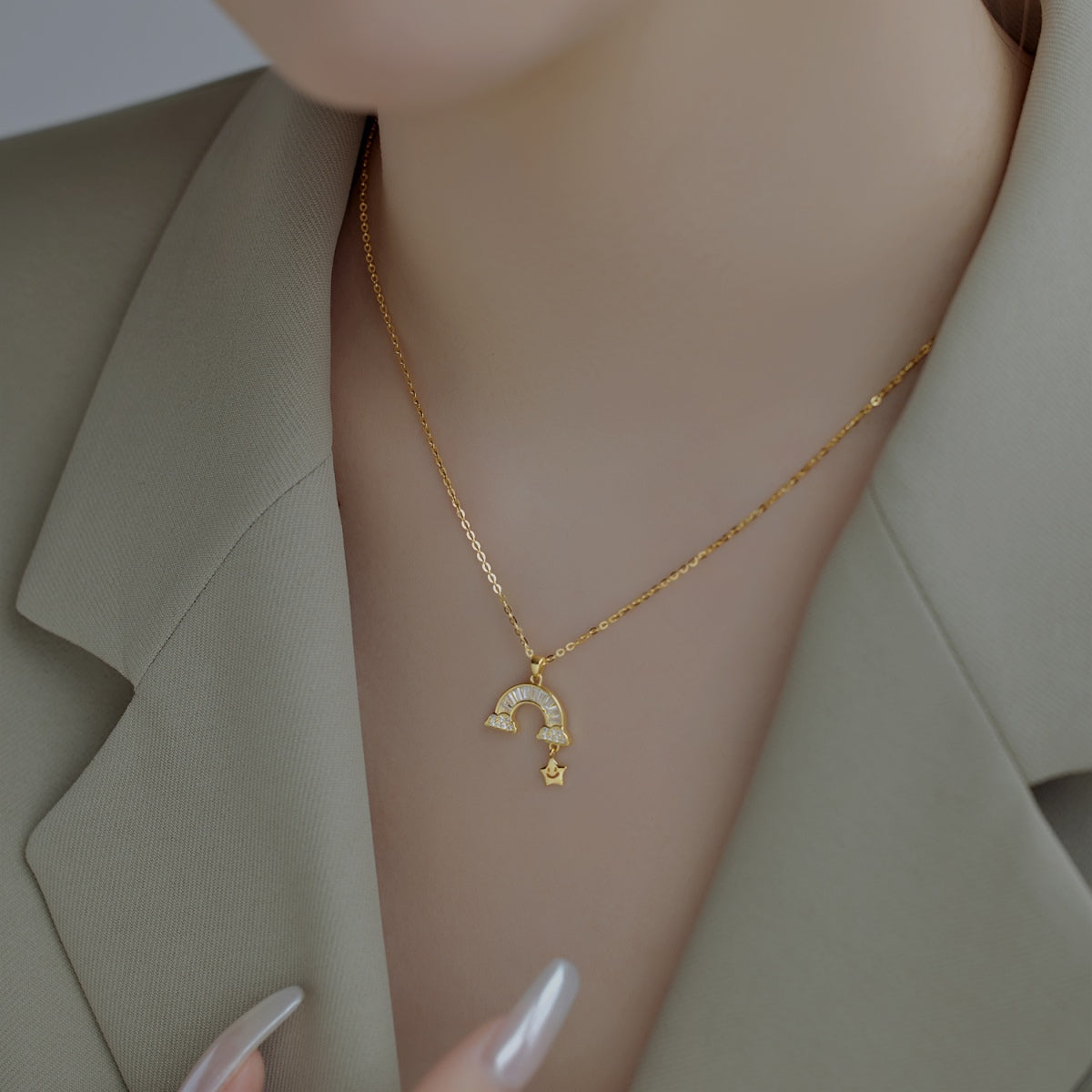 [Kincade Jewelrys] Collier étoile arc-en-ciel unique