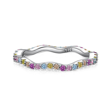 [Kincade Jewelrys]Dainty Colorful Round Cut Party Ring