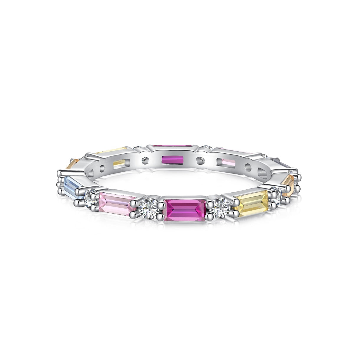 [Kincade Jewelry] Bague quotidienne élégante à taille radiante Lively In Shades