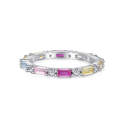 [Kincade Jewelry] Bague quotidienne élégante à taille radiante Lively In Shades