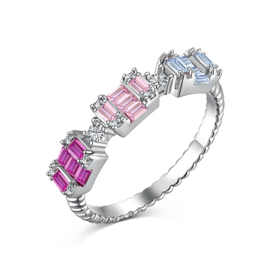 [Kincade Jewelrys] Bague de fête unique et colorée en émeraude taillée