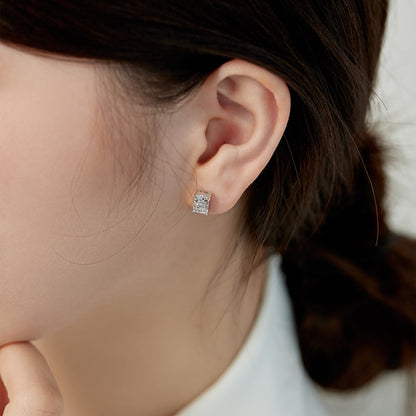 [Kincade Jewelry] Boucles d'oreilles quotidiennes luxueuses et radieuses taille princesse
