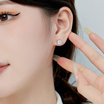 [Kincade Jewelry] Boucles d'oreilles de mariage taille princesse radiante de 1,0 carat