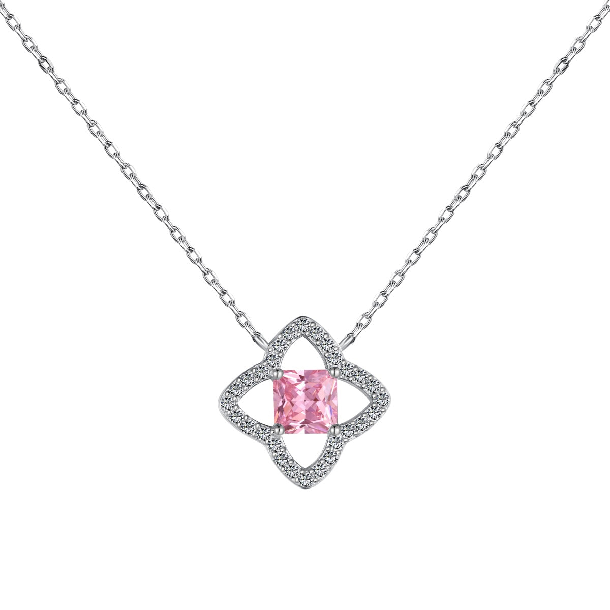 [Kincade Jewelry] Collier exquis en forme de fleur taille princesse