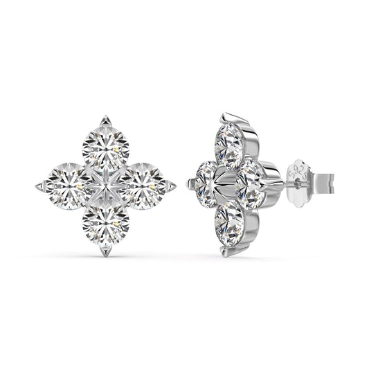 [Kincade Jewelry] Boucles d'oreilles trèfle à quatre feuilles et étoile à huit branches