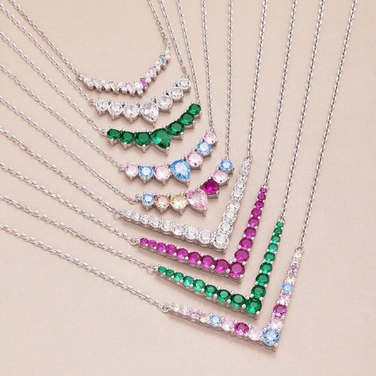[Kincade Jewelrys] Collier arc-en-ciel éblouissant