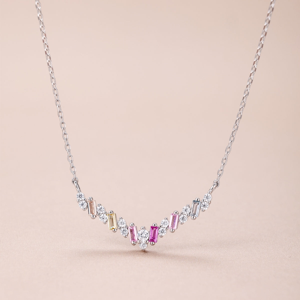 [Kincade Jewelrys] Collier arc-en-ciel éblouissant