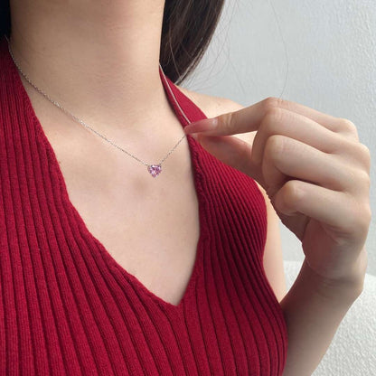 [Kincade Jewelrys] Collier en forme de cœur rayonnant de 6,0 carats