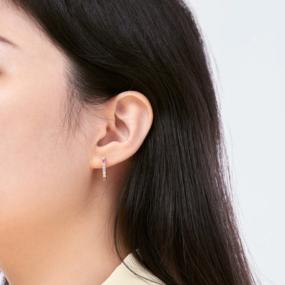[Kincade Jewelrys] Boucles d'oreilles rondes colorées et éclatantes