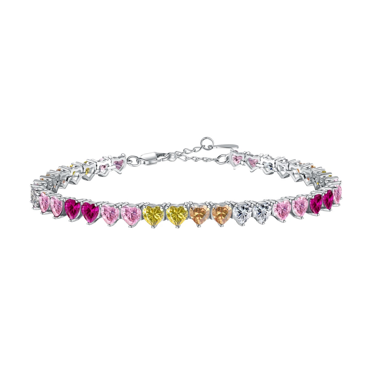 [Kincade Jewelrys] Bracelet romantique luxueux en forme de cœur coloré