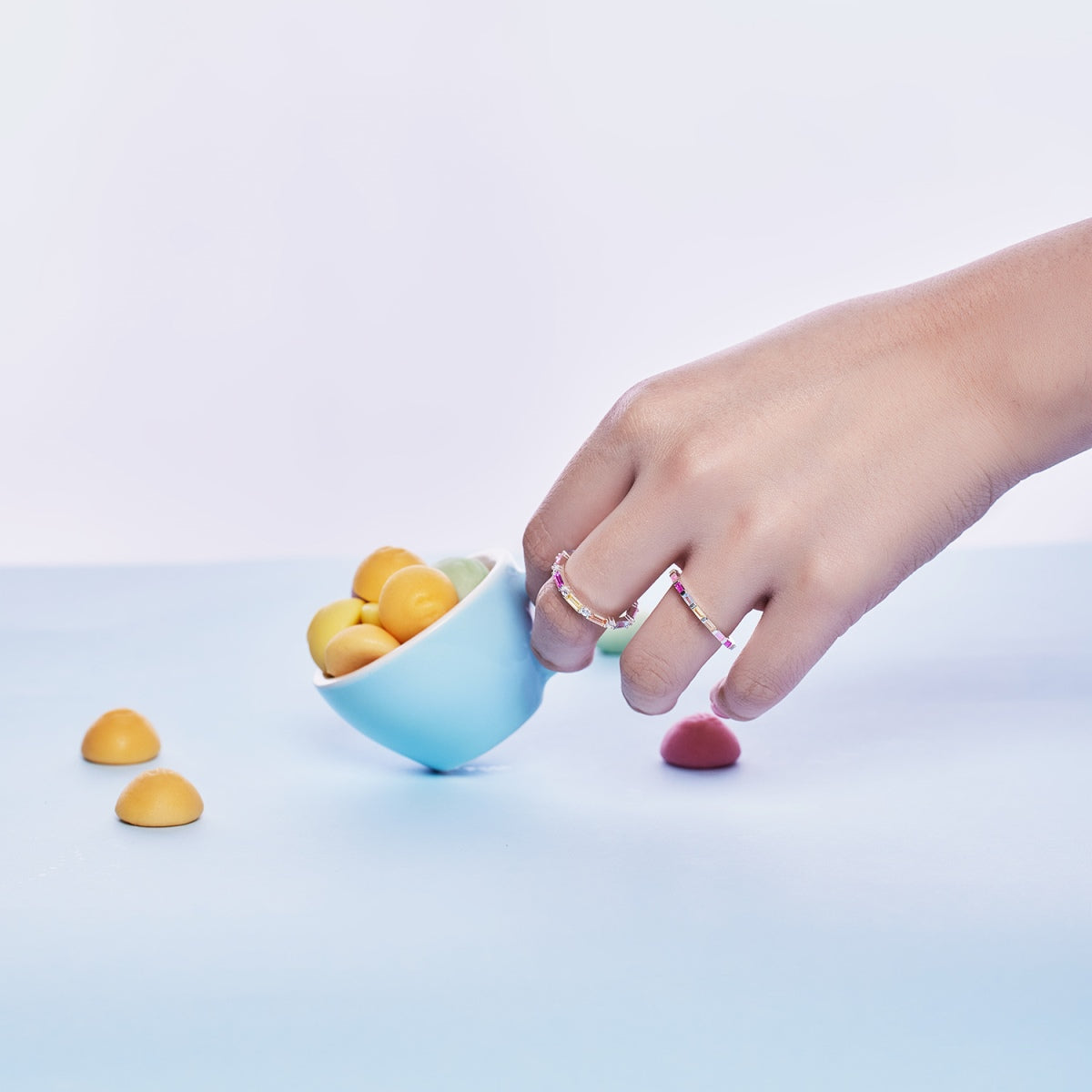 [Kincade Jewelry] Bague quotidienne élégante à taille radiante Lively In Shades