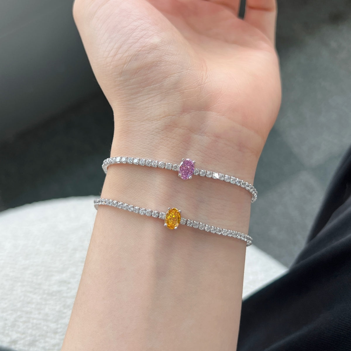 [Kincade Jewelrys] Bracelet quotidien exquis de 0,75 carat à taille ovale