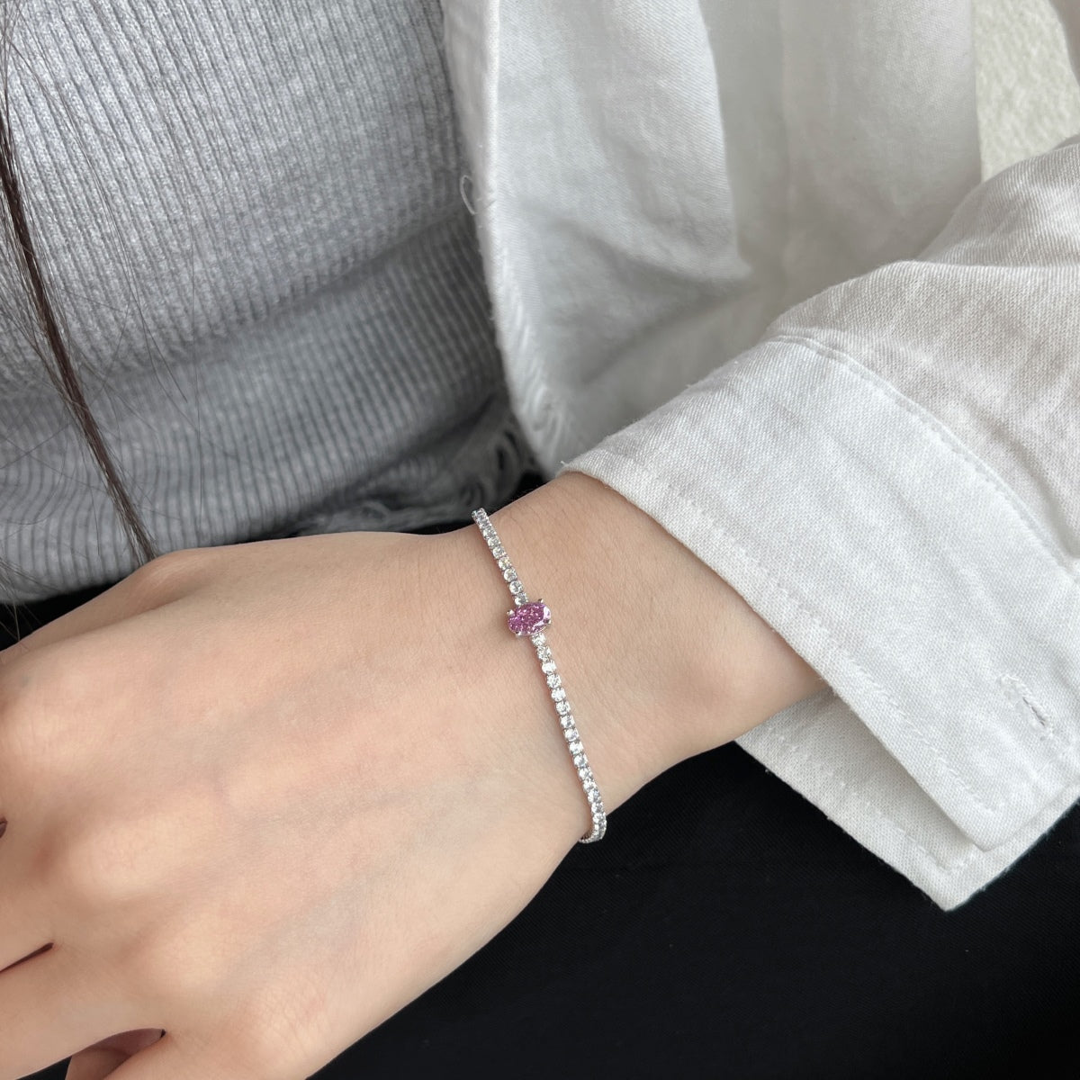 [Kincade Jewelrys] Bracelet quotidien exquis de 0,75 carat à taille ovale