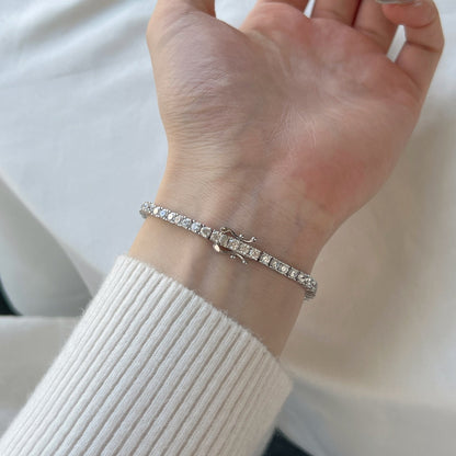 [Kincade Jewelrys] Bracelet tennis délicat et charmant à coupe ronde