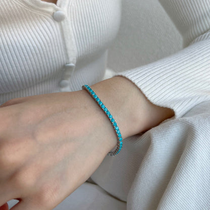 [Kincade Jewelrys] Bracelet tennis délicat et charmant à coupe ronde