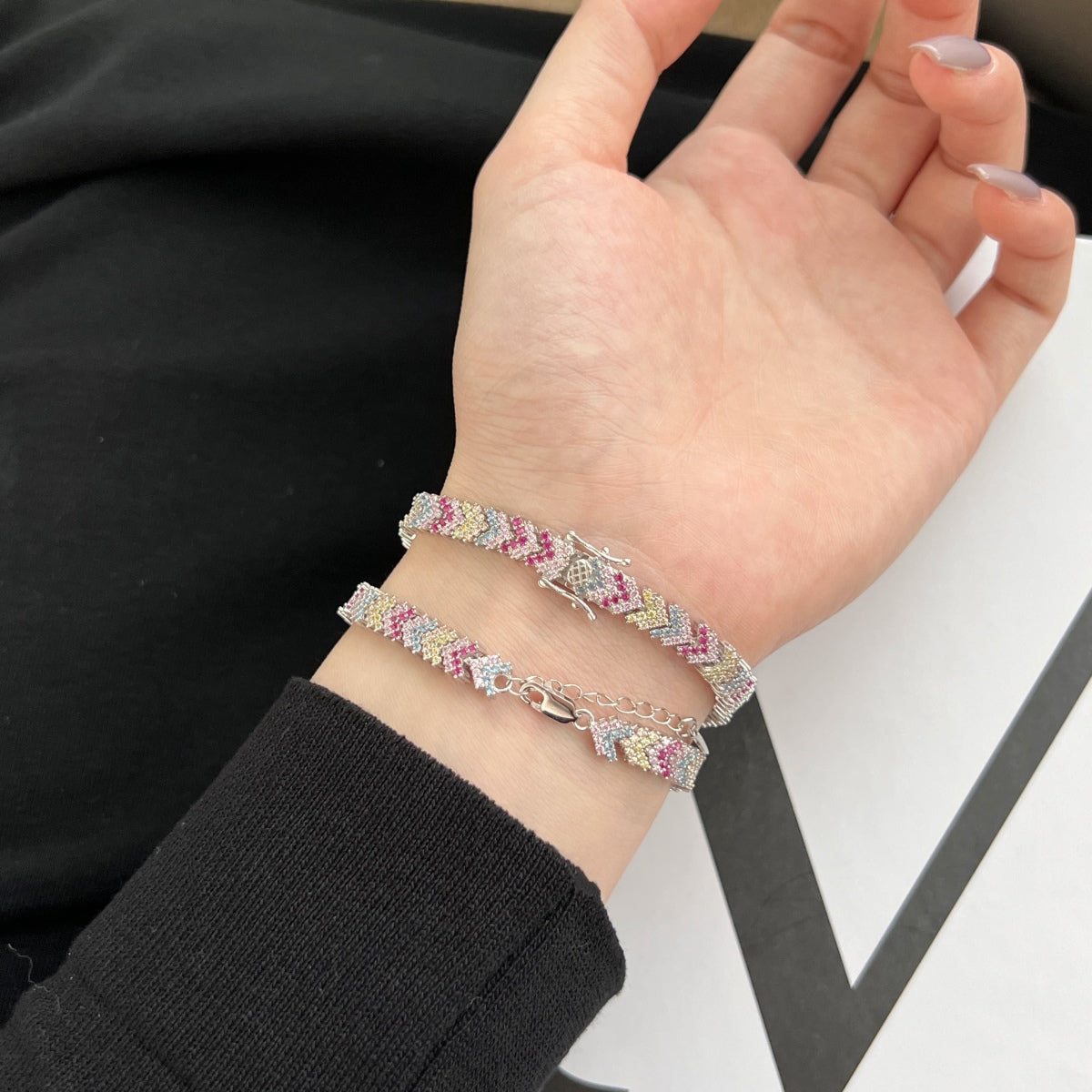 [Kincade Jewelrys]Ornate Sparkling Round Cut Party Bracelet