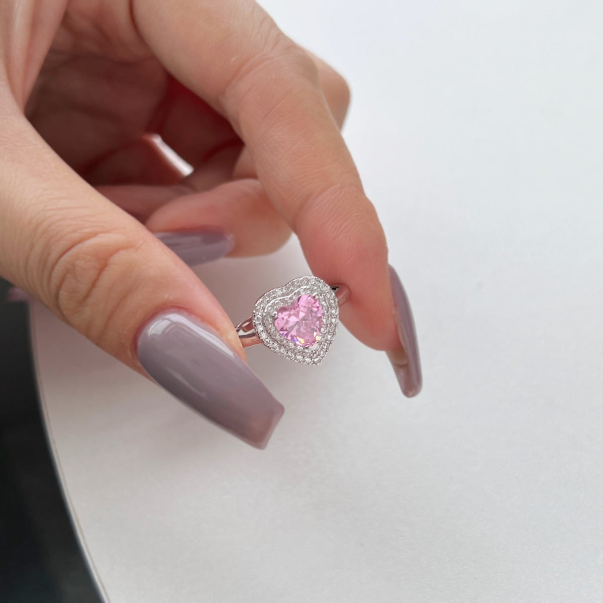 [Kincade Jewelrys]Delicate Ebullient Heart Shape Wedding Ring