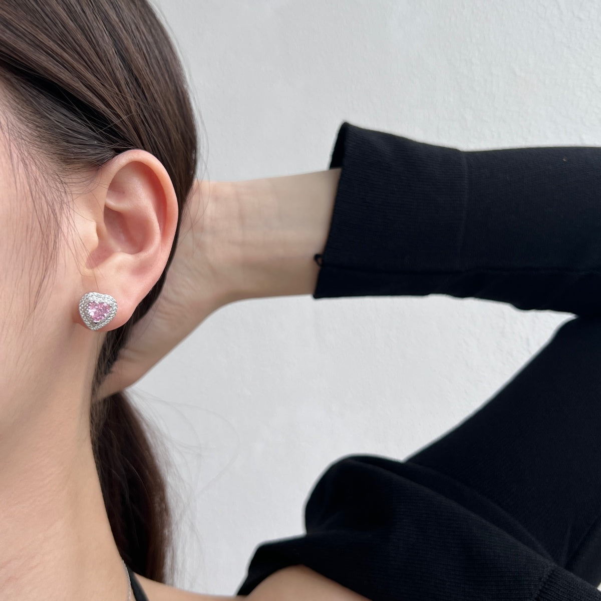 [Kincade Jewelry] Boucles d'oreilles éblouissantes en forme de cœur