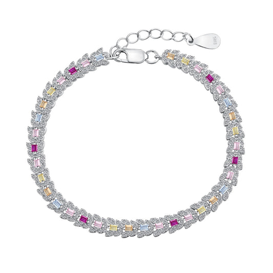 [Joyas Kincade] Pulsera delicada y colorida con múltiples cortes para uso diario
