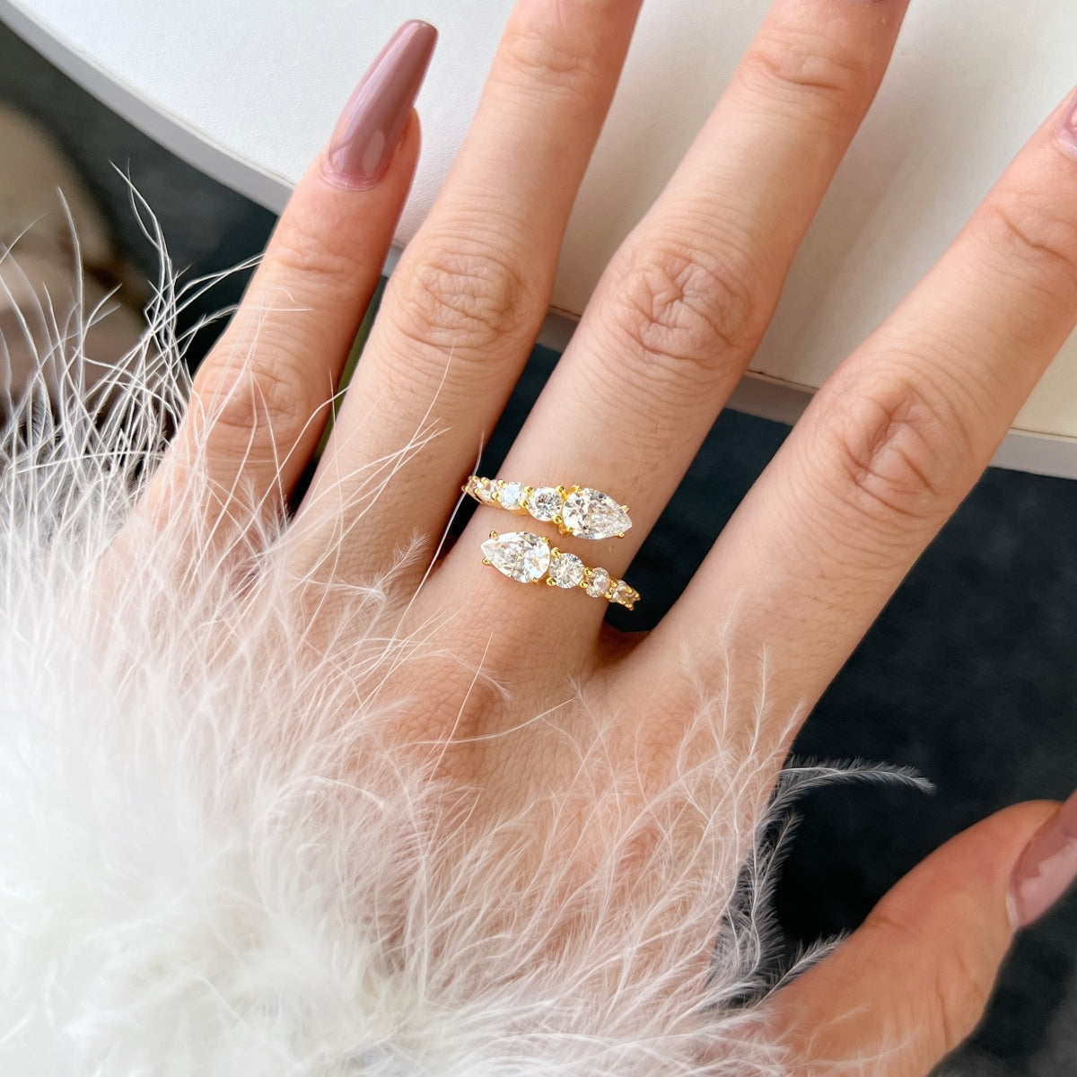 [Kincade Jewelrys] Bague quotidienne délicate et vivante en forme de serpent