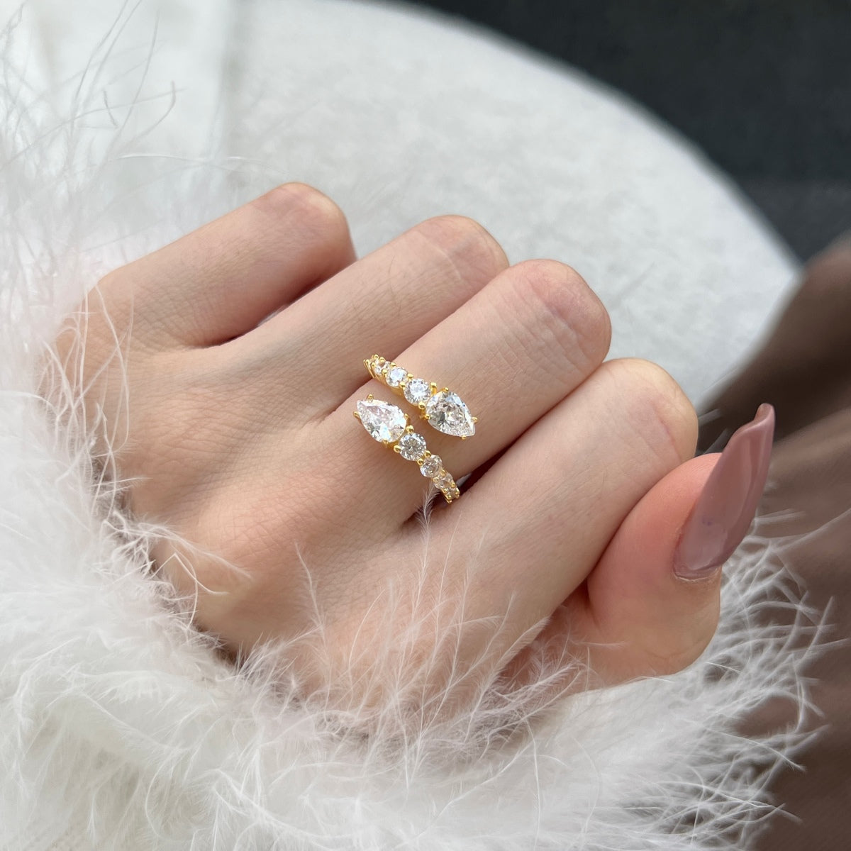 [Kincade Jewelrys] Bague quotidienne délicate et vivante en forme de serpent