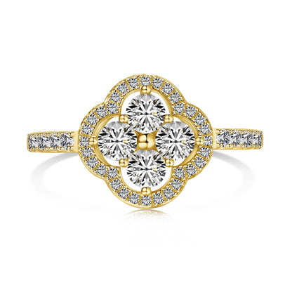 [Kincade Jewelrys] Bague à motif de trèfle à quatre feuilles