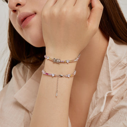 [Kincade Jewelrys] Bracelet romantique en forme de cœur avec perles rondes