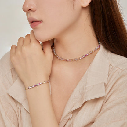[Kincade Jewelrys] Bracelet romantique en forme de cœur avec perles rondes