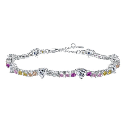 [Kincade Jewelrys] Bracelet romantique en forme de cœur avec perles rondes