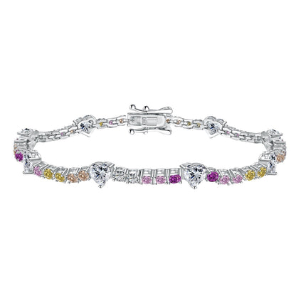 [Kincade Jewelrys] Bracelet romantique en forme de cœur avec perles rondes