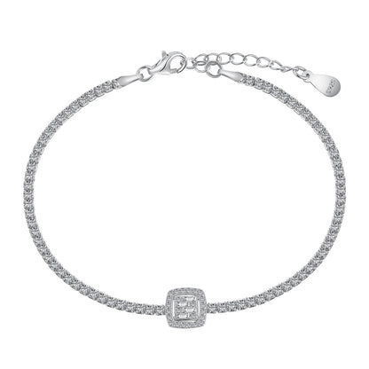 [Kincade Jewelry] Bracelet de banquet luxueux et éblouissant de forme carrée