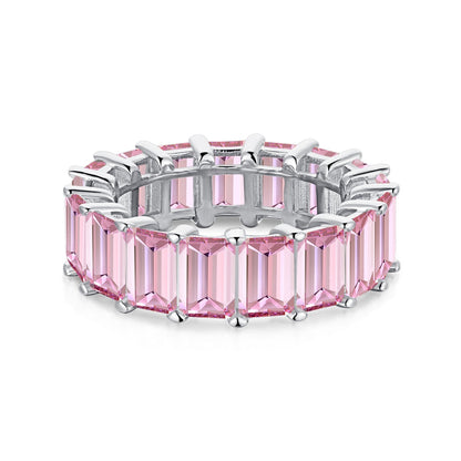 [Kincade Jewelry] Bague tennis élégante taille émeraude de 0,75 carat