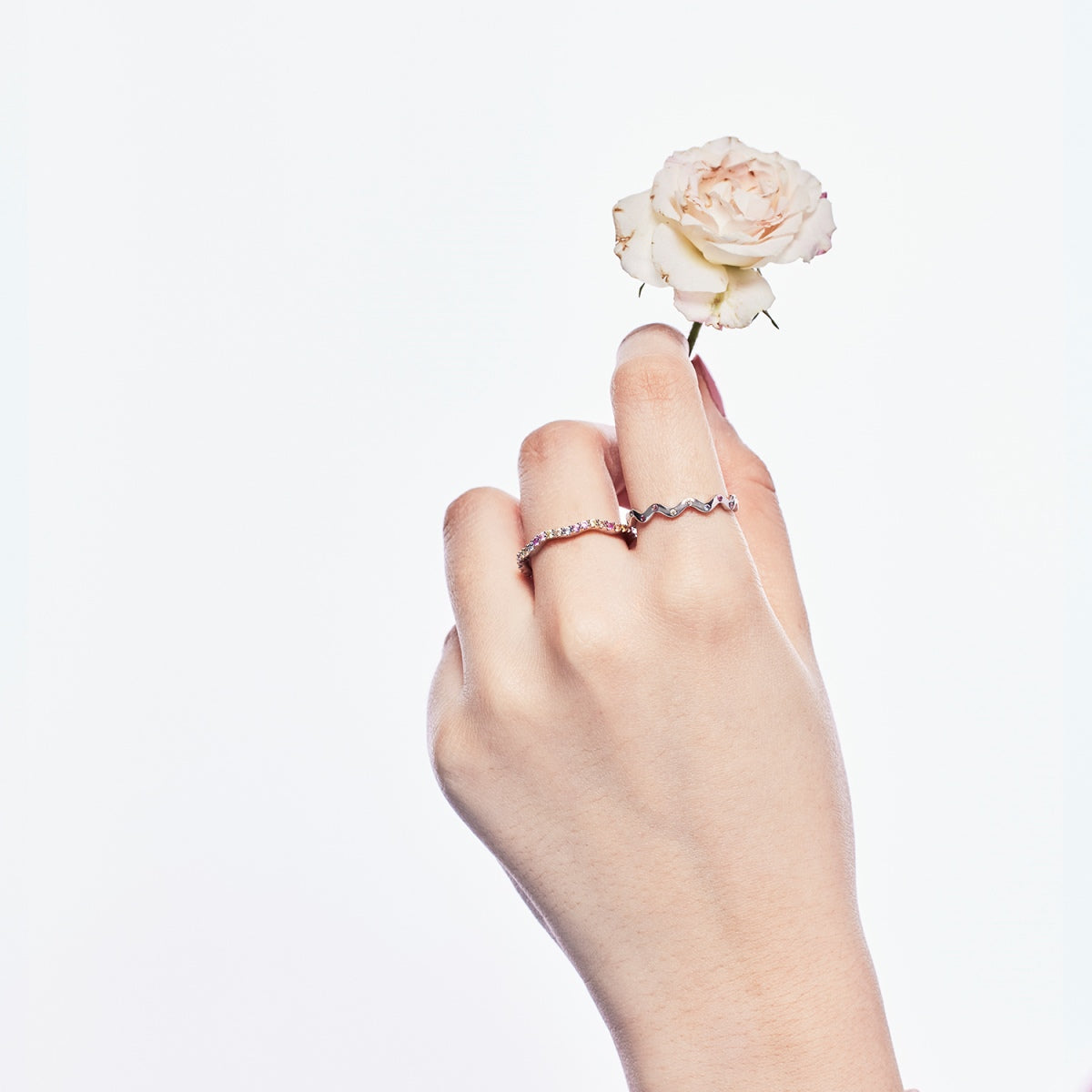 [Kincade Jewelrys]Dainty Colorful Round Cut Party Ring