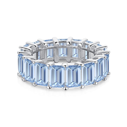 [Kincade Jewelry] Bague tennis élégante taille émeraude de 0,75 carat